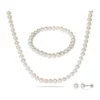 Discount 🎁 3-Piece Freshwater Cultured Pearl Bracelet, Necklace, and Earring Set by Belk & Co. 🌟