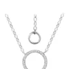 Discount ❤️ 1/6 ct. t.w. Diamond Open Circle Necklace in Sterling Silver by Belk & Co. ⌛