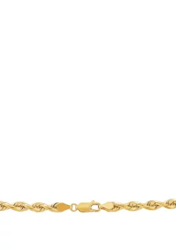 Flash Sale 👏 Rope Chain Necklace in 14k Yellow Gold by Belk & Co. 👍 -DealsBelk & Co. Store Belk 10021