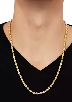 Flash Sale 👏 Rope Chain Necklace in 14k Yellow Gold by Belk & Co. 👍 -DealsBelk & Co. Store Belk 10022