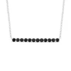 Top 10 🛒 1.44 ct. t.w. Onyx Bar Necklace in Sterling Silver by Belk & Co. 🌟