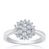 Top 10 🔔 0.50 ct. t.w. Diamond Cluster Ring in 10K White Gold by Belk & Co. 🥰