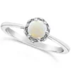 Best Sale 🔥 Sterling Silver 5mm Round Opal Ring by Belk & Co. 😀