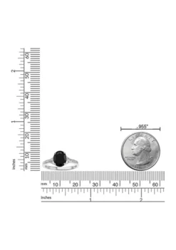 Promo ❤️ 2.35 ct. t.w. Black Onyx and Diamond Accent Ring in Sterling Silver by Belk & Co. 🧨 -DealsBelk & Co. Store Belk 10065