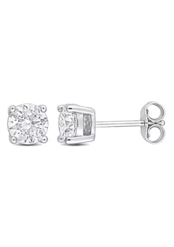 Deals 🔔 Lab Created 1.37 CT TGW Created Moissanite Stud Earrings in Sterling Silver by Belk & Co. 💯 -DealsBelk & Co. Store Belk 10085