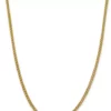 Discount 😉 Men's 14K Yellow Gold 4.30 mm Semi Solid 3-Wire Wheat Chain Necklace by Belk & Co. ⭐