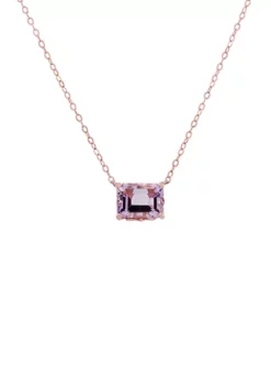 Best Pirce ๐ 2.15 ct. t.w. Pink Amethyst Rolo Chain Pendant Necklace in 10K Rose Gold by Belk & Co. ๐