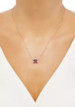 Best Pirce 😀 2.15 ct. t.w. Pink Amethyst Rolo Chain Pendant Necklace in 10K Rose Gold by Belk & Co. 👏 -DealsBelk & Co. Store Belk 10119