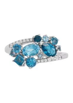 Cheapest 👏 1.3 ct. t.w Diamond and Multi Color Ring in 10K White Gold by Belk & Co. ⌛