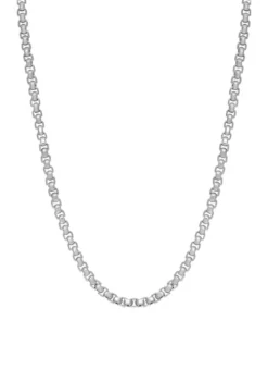 New ✔️ Stainless Steel 5 Millimeter Round Box Chain Necklace, 22 Inch by Belk & Co. 🤩