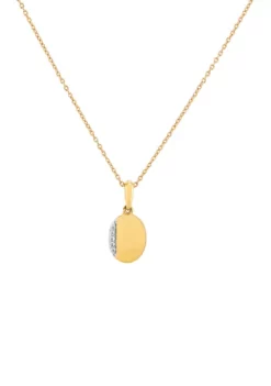 New ๐ 1/10 ct. t.w. Diamond Oval Pendant Necklace in 10K Yellow Gold by Belk & Co. ๐งจ 7 New ๐ 1/10 ct. t.w. Diamond Oval Pendant Necklace in 10K Yellow Gold by Belk & Co. ๐งจ -DealsBelk & Co. Store Belk 10162