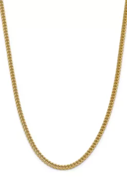 Hot Sale 🎁 Men's 14K Yellow Gold 4.5 Millimeter Semi Solid Franco Chain Necklace by Belk & Co. 👏