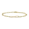 Top 10 ✔️ 18k Yellow Gold Plated Sterling Silver Fancy Paperclip Chain Bracelet, 7" by Belk & Co. 😉