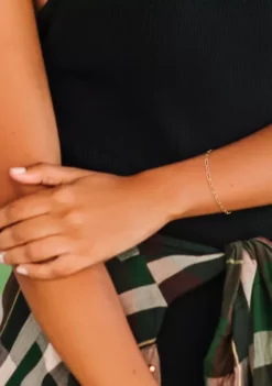 Top 10 ✔️ 18k Yellow Gold Plated Sterling Silver Fancy Paperclip Chain Bracelet, 7" by Belk & Co. 😉 -DealsBelk & Co. Store Belk 10178