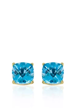 Deals ✨ 14k Yellow Gold 8mm Blue Topaz Stud Earrings by Belk & Co. ⌛ -DealsBelk & Co. Store Belk 10182