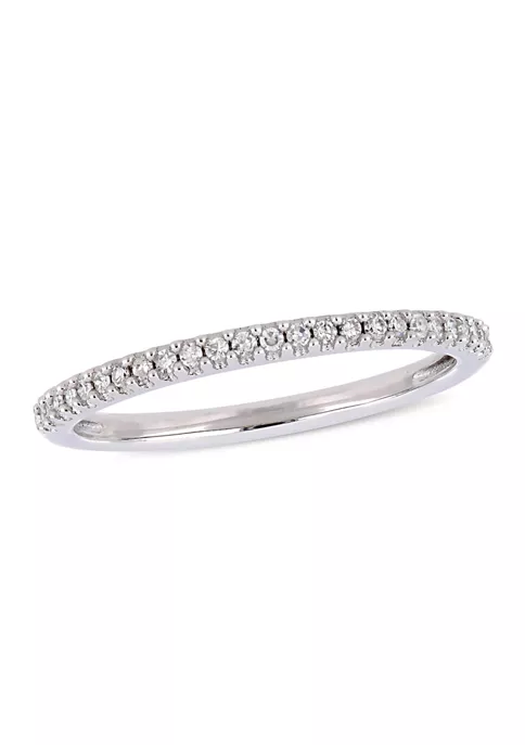 Budget ๐คฉ 1/8 ct. t.w. Diamond Wedding Band in 14K White Gold by Belk & Co. โ 1 Budget ๐คฉ 1/8 ct. t.w. Diamond Wedding Band in 14K White Gold by Belk & Co. โ
