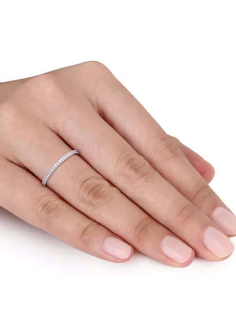 Budget ๐คฉ 1/8 ct. t.w. Diamond Wedding Band in 14K White Gold by Belk & Co. โ 5 Budget ๐คฉ 1/8 ct. t.w. Diamond Wedding Band in 14K White Gold by Belk & Co. โ - Image 5