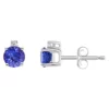 Top 10 👍 14K Gold 4mm Round Tanzanite Diamond Accent Earrings by Belk & Co. 🔔