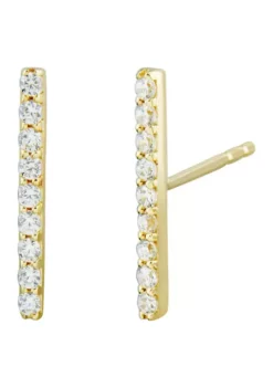 Top 10 🧨 1/7 ct. t.w. Diamond Straight Earrings in 10K Yellow Gold by Belk & Co. ⭐