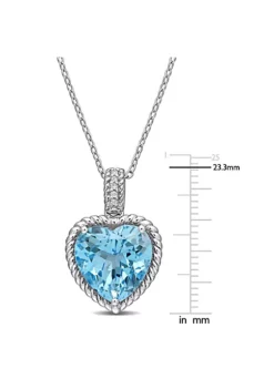 Best Pirce ⌛ 7 ct. t.g.w. Sky Blue Topaz and 1/10 ct. t.w. Diamond Pendant with Chain in Sterling Silver by Belk & Co. 🛒 7 Best Pirce ⌛ 7 ct. t.g.w. Sky Blue Topaz and 1/10 ct. t.w. Diamond Pendant with Chain in Sterling Silver by Belk & Co. 🛒 -DealsBelk & Co. Store Belk 10208
