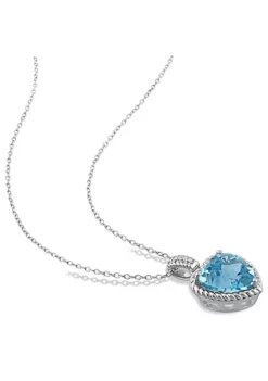 Best Pirce ⌛ 7 ct. t.g.w. Sky Blue Topaz and 1/10 ct. t.w. Diamond Pendant with Chain in Sterling Silver by Belk & Co. 🛒 8 Best Pirce ⌛ 7 ct. t.g.w. Sky Blue Topaz and 1/10 ct. t.w. Diamond Pendant with Chain in Sterling Silver by Belk & Co. 🛒 -DealsBelk & Co. Store Belk 10209