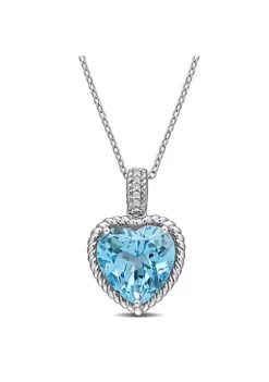 Best Pirce ⌛ 7 ct. t.g.w. Sky Blue Topaz and 1/10 ct. t.w. Diamond Pendant with Chain in Sterling Silver by Belk & Co. 🛒 9 Best Pirce ⌛ 7 ct. t.g.w. Sky Blue Topaz and 1/10 ct. t.w. Diamond Pendant with Chain in Sterling Silver by Belk & Co. 🛒 -DealsBelk & Co. Store Belk 10210