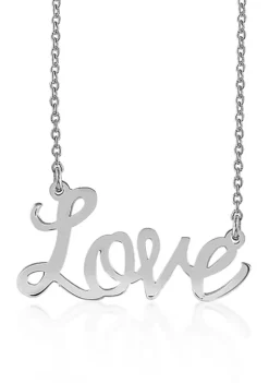 Coupon 🥰 Sterling Silver Love Necklace by Belk & Co. 🌟 -DealsBelk & Co. Store Belk 10217
