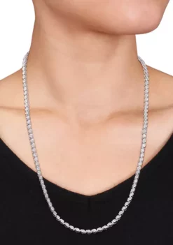 Hot Sale 🥰 1/2 ct. t.w. Diamond Tennis Necklace in Sterling Silver by Belk & Co. 🎁 -DealsBelk & Co. Store Belk 10219