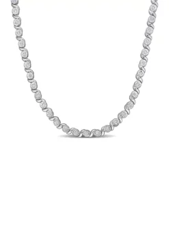 Hot Sale 🥰 1/2 ct. t.w. Diamond Tennis Necklace in Sterling Silver by Belk & Co. 🎁 -DealsBelk & Co. Store Belk 10220