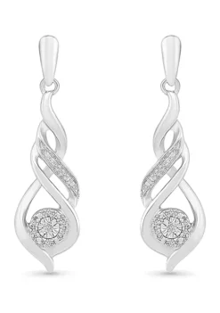 Coupon 🌟 Diamond Accent Sterling Silver Fashion Earring by Belk & Co. 🔔