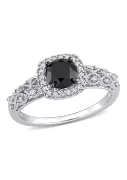 Deals ✨ 3/4 ct. t.w. Black and White Diamond Vintage Engagement Ring in 10K White Gold by Belk & Co. 🧨 -DealsBelk & Co. Store Belk 10255