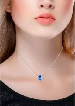 Best deal ๐ 1/3 ct. 5MM Pear Tanzanite and White Topaz Crown Necklace on 16 inch Chain with Extender, Sterling Silver by Belk & Co. โ 8 Best deal ๐ 1/3 ct. 5MM Pear Tanzanite and White Topaz Crown Necklace on 16 inch Chain with Extender, Sterling Silver by Belk & Co. โ -DealsBelk & Co. Store Belk 10262