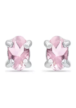 Budget 🥰 1/2 ct. t.w. Pink Tourmaline Stud Earrings, Sterling Silver by Belk & Co. 🔥