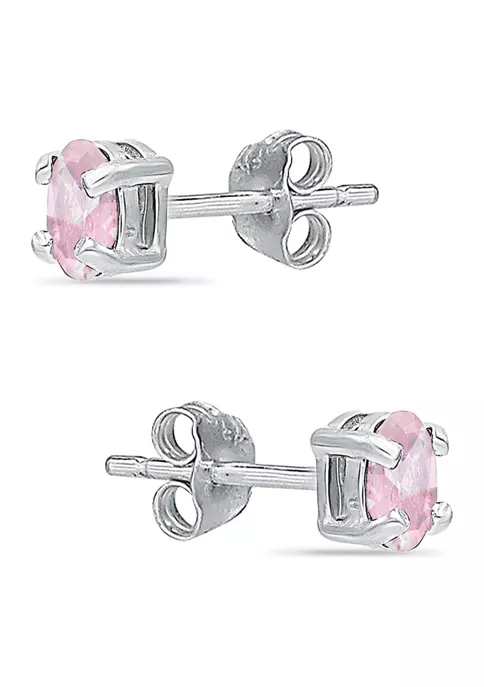 Budget ๐ฅฐ 1/2 ct. t.w. Pink Tourmaline Stud Earrings, Sterling Silver by Belk & Co. ๐ฅ 2 Budget ๐ฅฐ 1/2 ct. t.w. Pink Tourmaline Stud Earrings, Sterling Silver by Belk & Co. ๐ฅ - Image 2