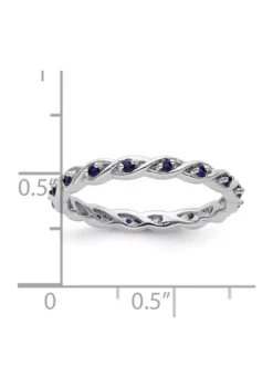 Discount 🔥 1/4 ct. t.w. Lab Created Sapphire Stackable Expressions Ring in Sterling Silver by Belk & Co. 🔥 -DealsBelk & Co. Store Belk 10273