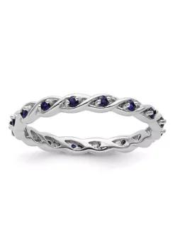 Discount 🔥 1/4 ct. t.w. Lab Created Sapphire Stackable Expressions Ring in Sterling Silver by Belk & Co. 🔥 -DealsBelk & Co. Store Belk 10274