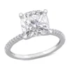 Best reviews of 🤩 3.5 ct. t.w. Lab Created Moissanite and 1/10 ct. t.w. Diamond Engagement Ring in 14K White Gold by Belk & Co. 🎉