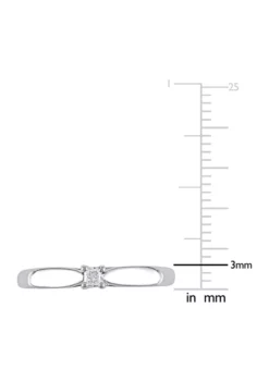 New 🎉 1/10 ct. t.w. Diamond Vintage Engagement Ring in Sterling Silver by Belk & Co. 🛒 -DealsBelk & Co. Store Belk 10329