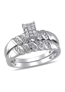 Wholesale ๐ 1/10 ct. t.w. Diamond Bridal Set in Sterling Silver by Belk & Co. โ 9 Wholesale ๐ 1/10 ct. t.w. Diamond Bridal Set in Sterling Silver by Belk & Co. โ -DealsBelk & Co. Store Belk 10356