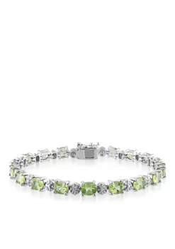 Best reviews of 🎁 Sterling Silver Peridot and Diamond Bracelet by Belk & Co. 🧨