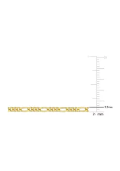 New 🧨 18k Yellow Gold Plated Sterling Silver 2.2mm Figaro Chain Necklace by Belk & Co. 😍 -DealsBelk & Co. Store Belk 10379