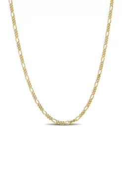 New 🧨 18k Yellow Gold Plated Sterling Silver 2.2mm Figaro Chain Necklace by Belk & Co. 😍 -DealsBelk & Co. Store Belk 10382