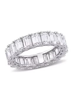 Outlet 🛒 6 ct. t.w. Created Moissanite Emerald Cut Eternity Ring in 14k White Gold by Belk & Co. 🧨 -DealsBelk & Co. Store Belk 10387