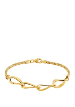 Best Pirce 😍 Oval Bracelet in 10K Yellow Gold by Belk & Co. 🧨 -DealsBelk & Co. Store Belk 10394
