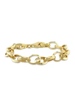Top 10 🔥 18k Yellow Gold Plated Sterling Silver Rolo Chain Bracelet, 7.5" by Belk & Co. 🤩