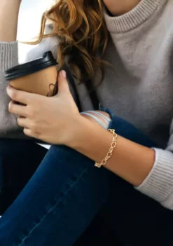 Top 10 🔥 18k Yellow Gold Plated Sterling Silver Rolo Chain Bracelet, 7.5" by Belk & Co. 🤩 -DealsBelk & Co. Store Belk 10411