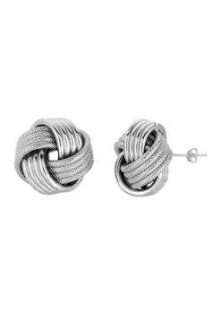Budget 🌟 Sterling Silver Love Knot Post Earring by Belk & Co. ⭐