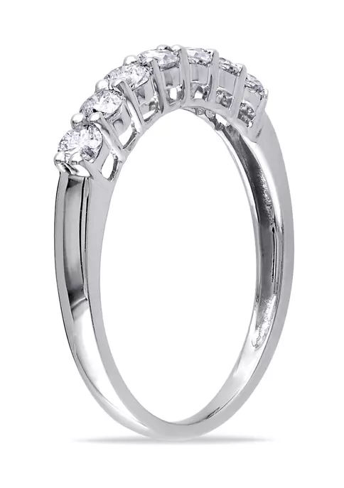 Brand new โ๏ธ 1/2 ct. t.w. Diamond Anniversary Band in 10K White Gold by Belk & Co. ๐ 2 Brand new โ๏ธ 1/2 ct. t.w. Diamond Anniversary Band in 10K White Gold by Belk & Co. ๐ - Image 2