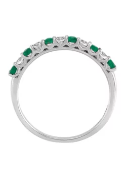Top 10 💯 Emerald and White Sapphire Ring in 14K White Gold by Belk & Co. 🌟 -DealsBelk & Co. Store Belk 10485