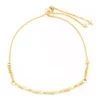 Cheap ✔️ Bolo Bead Twist Curved Bar Bracelet in 14K Yellow Gold by Belk & Co. 😀
